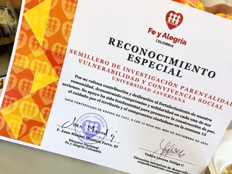 10 años cumple el semillero de la Javeriana Cali que investiga, acompaña y transforma realidades familiares